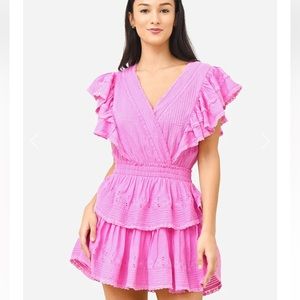 ❌SOLD - NWT - LoveShackFancy Gwen Pink Ruffle Dress in LARGE